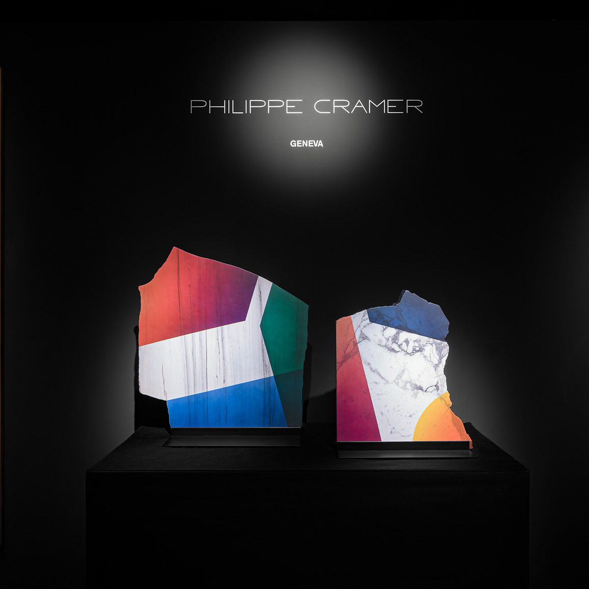 sculpture philippe cramer swiss art marble lacquer